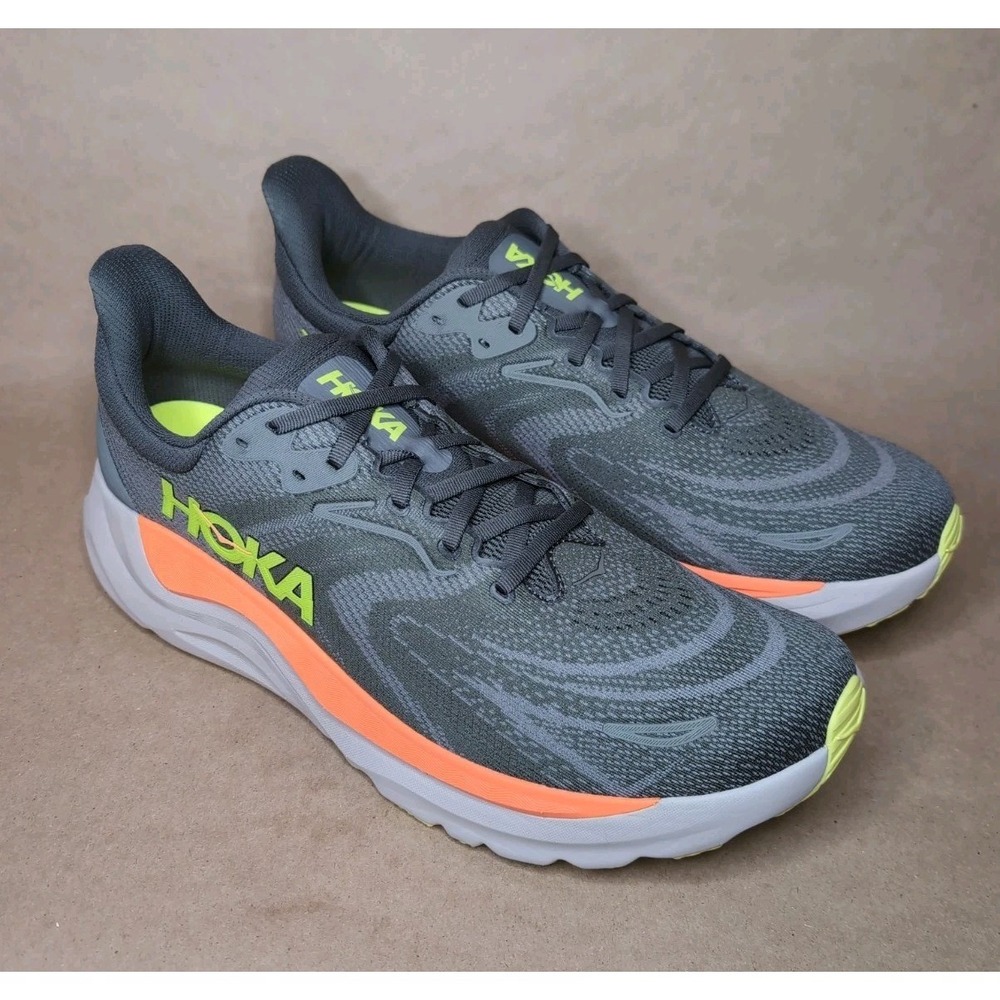 Hoka One One Men's‎ 13D Arahi 8 Asphalt Gravel Gray 1168690-AHLT Running Sneaker